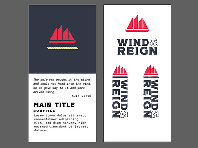 Wind & Reign Event Design branding design event logo nautical ship typography wind