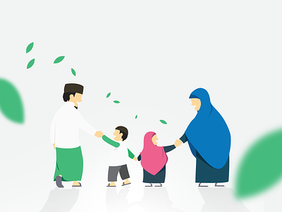 Happily ever after family happy illustrator muslim photoshop