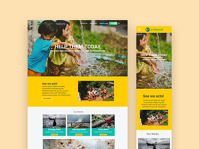 Study case web for charity charity responsive ui ux web world