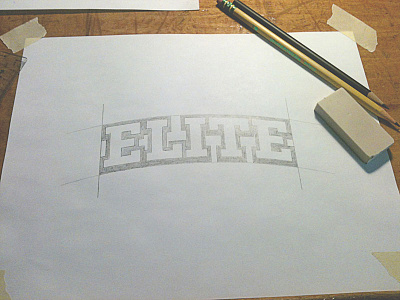 Elite Initial Typography arch arched athletic branding logo strong typography