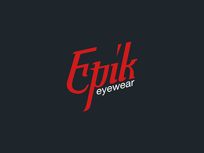 Epik - Main Logo custom type eyewear logo red