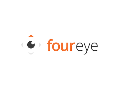 Foureye Logo compass eye negative orange