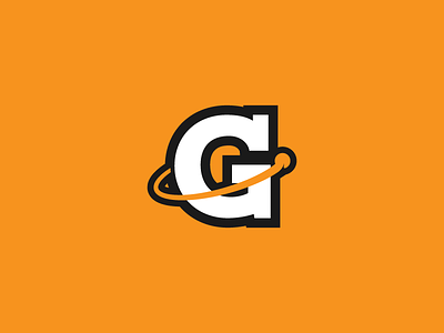 Galaxy Mascot v3 - WIP bold g galaxy gym logo orange orbit strong