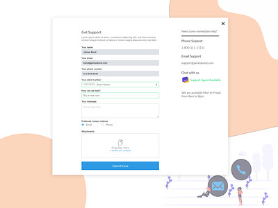 Get Support Web Form case chat form get in touch get support help help center support ui uiux ux web form