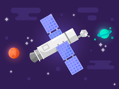 ✨ Satellite✨ app color design game illustration satellite planet space