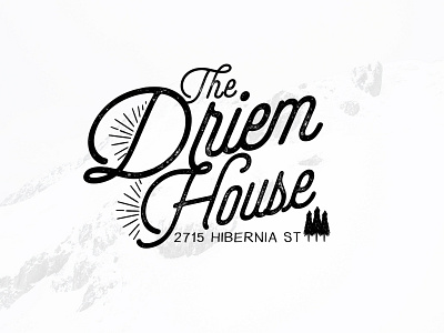 The Driem House design hipster logo mountain sarahgraphics tree vintage