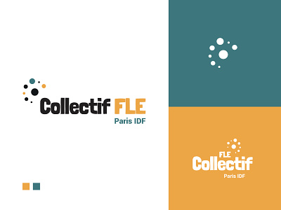 Collectif FLE logo branding identity logo print symbol typography visual identity