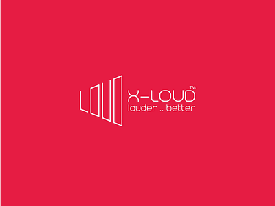 X Loud Logo branding creative icon identity letters logo simple x loud