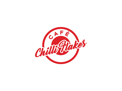 Cafe Chilli Flakes logo cafe logo cafeteria design logo logo design logos logotype red restaurant vector