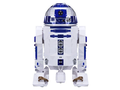 R2D2 Low-poly Effect art design illustrator low poly