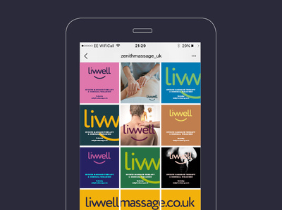 Livewell Instagram Template brand design identity