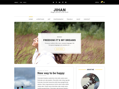 Jihan Theme Blog Personal Wordpress blog personal webdesign website