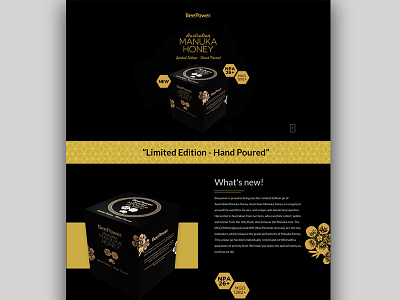 Beepower Limited Edition Page honey landingpage onepage product webdesign website