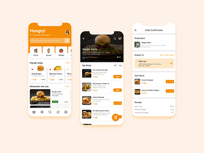 Food Delivery App burger delivery app design food and drink food app ui food delivery app graphic design minimal food app mobile app mobile app ui order online restaurant restaurant app ui