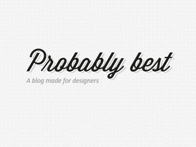 Probablybest blog logo probablybest