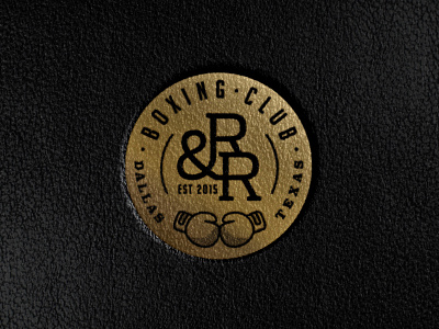 R&R Boxing Club black boxing brand branding digital gold graphic design identity logo print