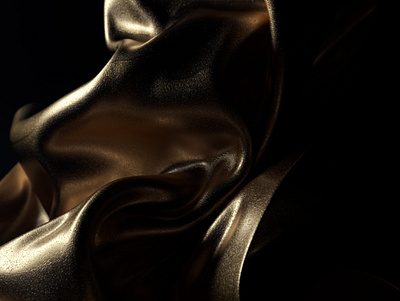 Golden Cloth art direction cinema4d cloth experimentations gold illustration octanerender xparticles