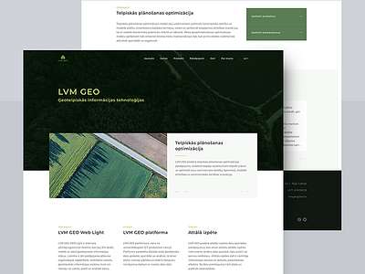 GEO. Homepage design experience forest geo interface ui user web