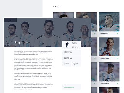 Fiography. Team page design football interface page ui user ux visual design web