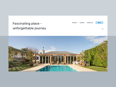 Hideout. Homepage book design experience holiday homepage homepage design house interface simple ui ux web web page
