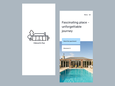 Hideout. Home. Mobile apartment app book booking design experience homepage house interface iphone logo mobile page ui user ux web