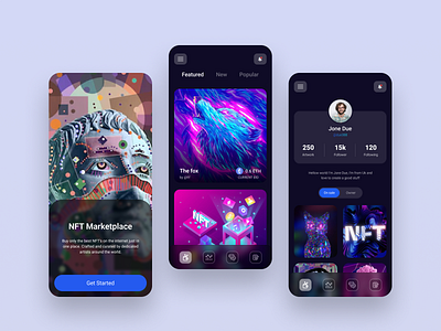 NFT Mobile App UI Concept