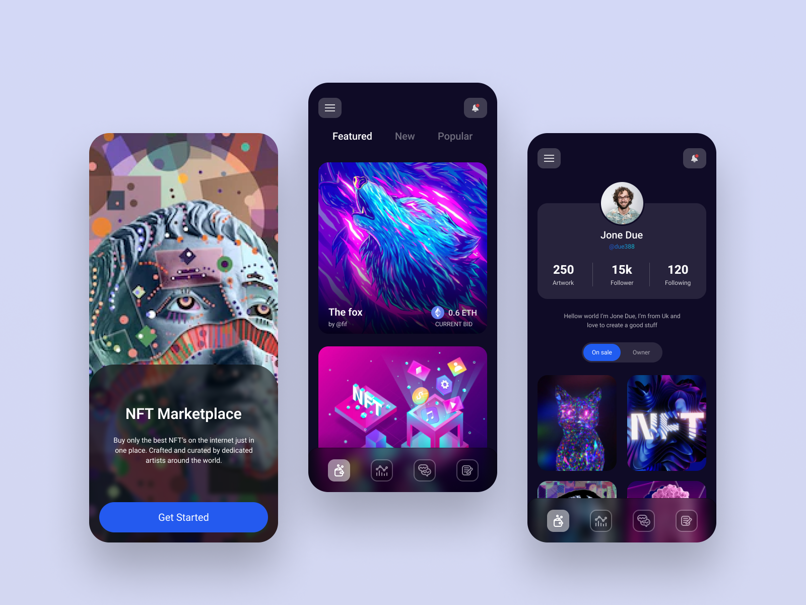 NFT Mobile App UI Concept by Md Arifuzzaman on Dribbble