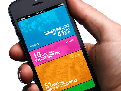 Countdown App app dates design interface ios ui