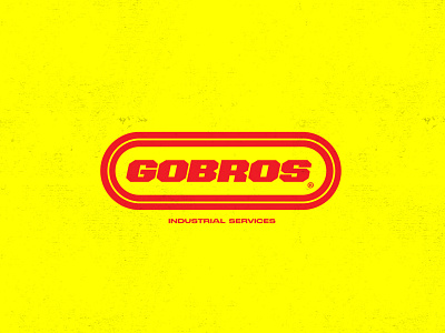 GoBros Industrial Services P#01 (Red & Yellow) brand identity branding design industrial logo skomgraphics skom™ typography