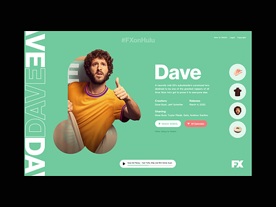 Dave TV Show Website dicky episode film landing page penis series television tv show ux design web design website design