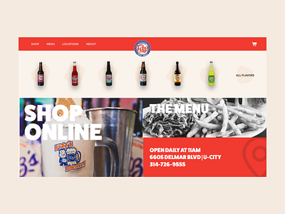 Soda Company Web Design beverage clean clean app drinks ecommerce food website landing page landing page menu restaurant shop online store ux design web deisgn website design