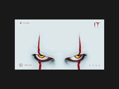 IT Movie Web Design film landing page minimal movie art movie poster ux ux design web design website website design