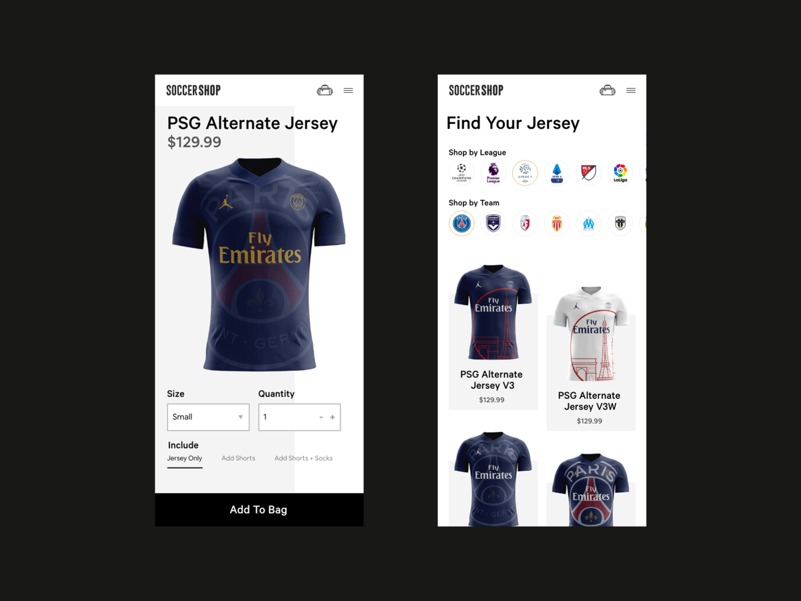 Soccer Store Mobile App By Matt McKenna For DELT On Dribbble