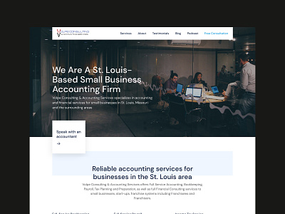 Accounting Firm Web Design accounting adobe xd adobexd business website clean finance landing page shadow st. louis stl ux ux design ux ui web design website design wordpress
