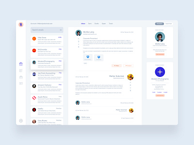 Email Web App V2 by Matt McKenna for DELT on Dribbble