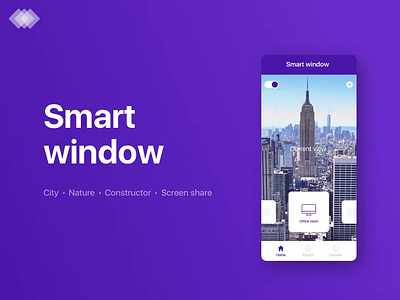 Smart Window animation app concept design interaction mobile smart smart house ui ux web