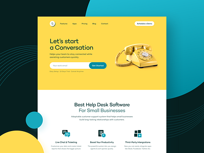 Customer Support Platform Landing Page application campton chat contrast customer support icons illuminz landing landing page landing page concept product design typography ui ux user interface web web design website website design