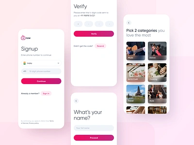 Simple mobile sign up form adobexd blur cards categories category clean createwithadobexd gradient login mobile app otp profile setup sign signup signupform typogaphy verify xd