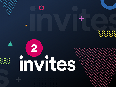 2x Dribbble invites abstract dark design dribbble invitation invite invites minimal typography ui