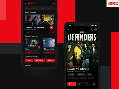 Netflix Redesign Mobile App Design Challenge