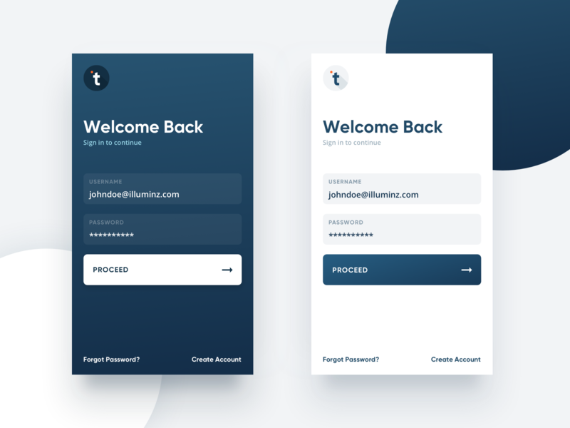 Customer Login Level Login Page Design