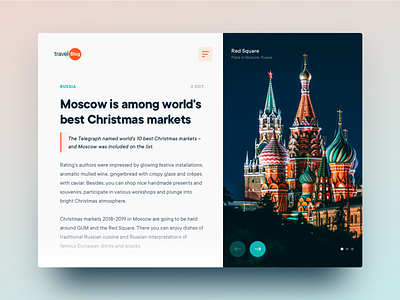 Split Blog Detail Page Design android app blog blog design clean design detail grid ios landing page minimal mobile app slider travel typography ui design ui ux user interface web website