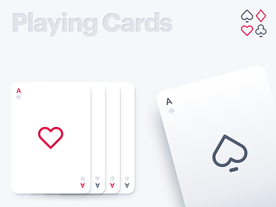 Minimal Playing Cards 3d abstract card cards cards design clean colors design challenge dribbbleweeklywarmup iconography illustration minimal shadow shadows skeuomorphic weeklywarmup