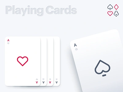 Minimal Playing Cards 3d abstract card cards cards design clean colors design challenge dribbbleweeklywarmup iconography illustration minimal shadow shadows skeuomorphic weeklywarmup