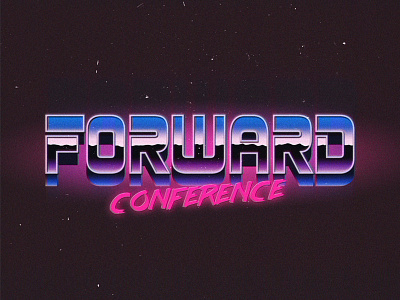 Forward Conference Look retro throwback typography