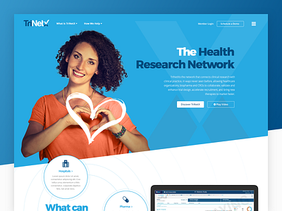 Trinetx branding design healthcare ui ux web