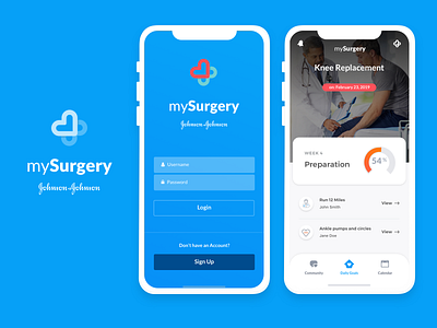 mySurgery app design healthcare mobile surgery tracking ui