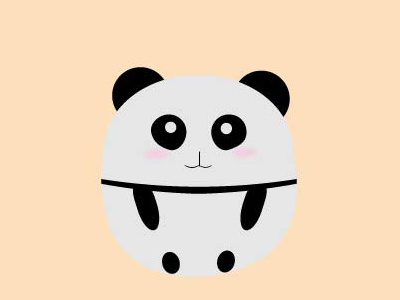 Cute Panda design flat illustration