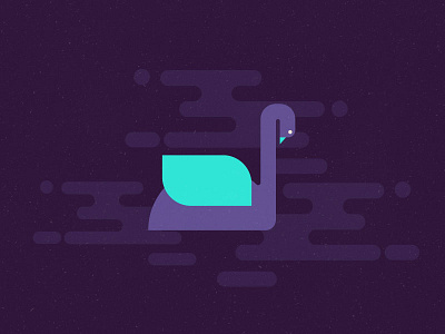 Swan design graphic illustration logo