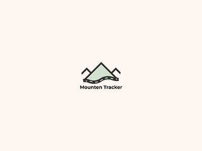 MOUNTEN TRACKER` logo design flat minimal